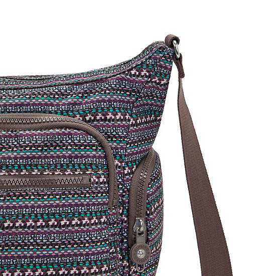 Kipling Gabbie Printed Crossbodytassen Taupe | België 2053NW